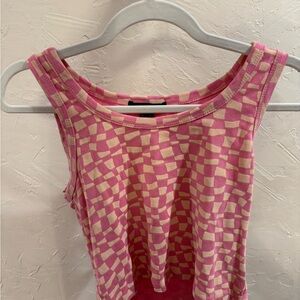 Forever 21 pink checkered top (small)